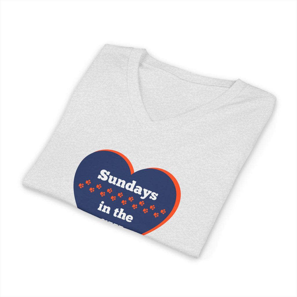 Sporty Soul. Unisex, V-Neck, Short Sleeve, Graphic T-Shirt. Sundays in the Chi.