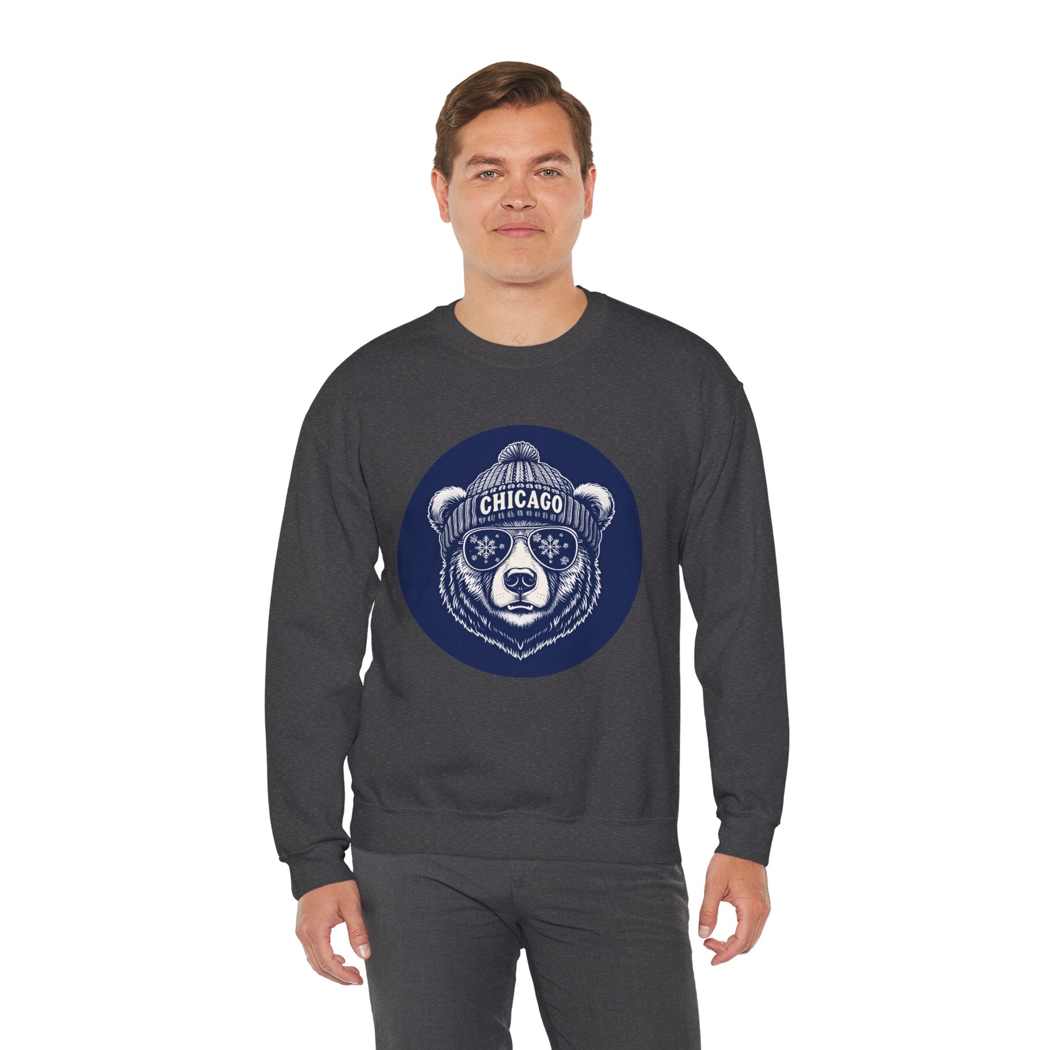 Sporty Soul. Unisex, Crew Neck, Medium Weight, Graphic Sweatshirt. Retro Winter Beanie Bear.