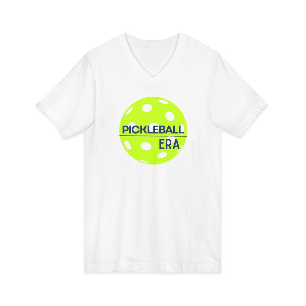 Pickleball. Unisex, V-Neck, Short Sleeve, Graphic, Softstyle T-Shirt. Pickleball Era.