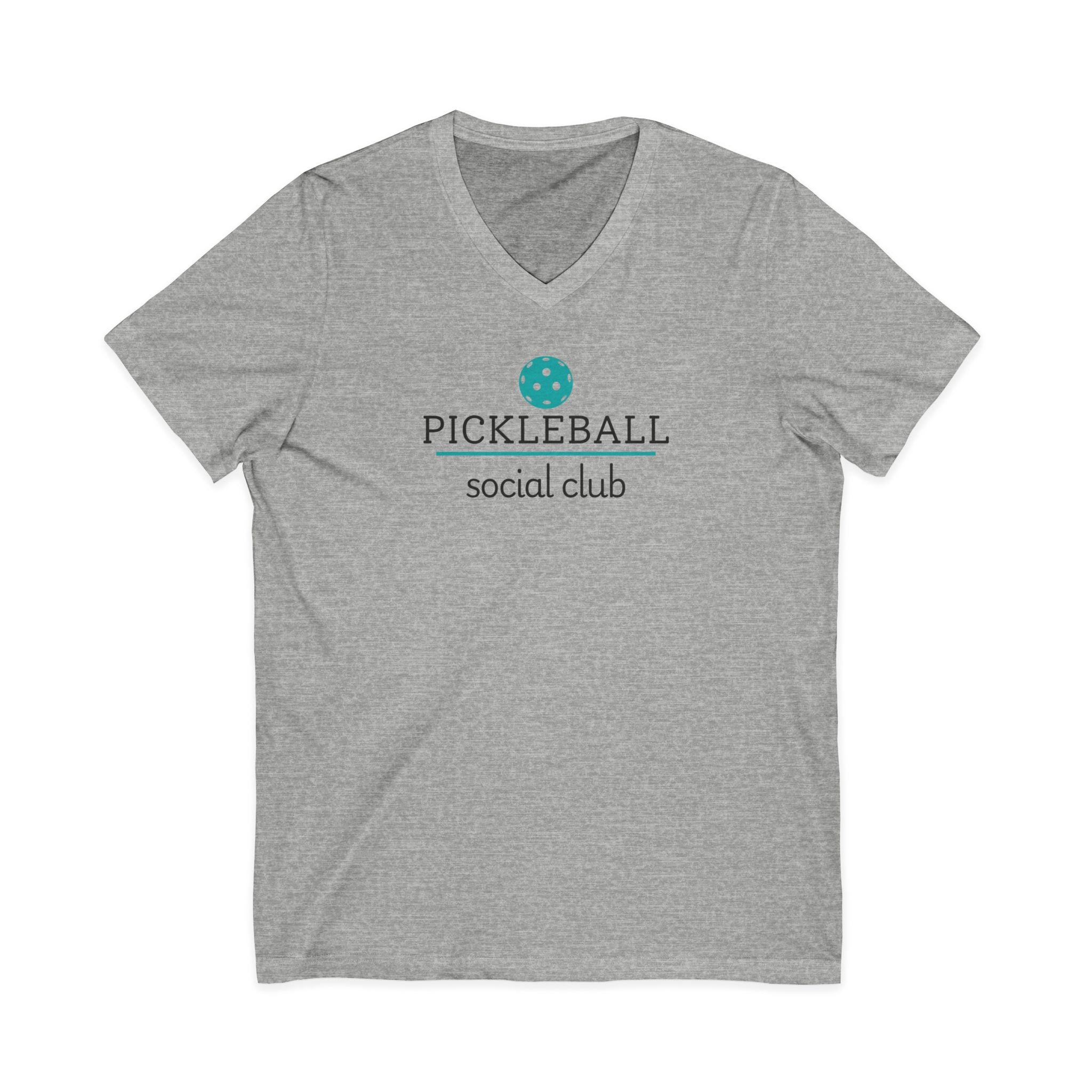 Pickleball. Unisex, V-Neck, Short Sleeve, Graphic T-Shirt. Pickleball Social Club V-Neck