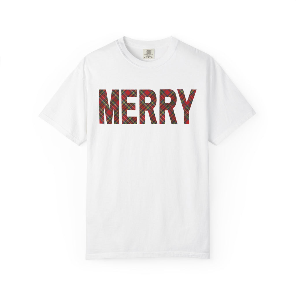 Holiday Moon. Unisex, Crew Neck, Short Sleeve, Graphic T-Shirt. MERRY.