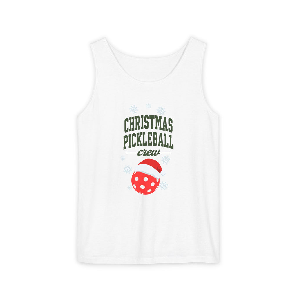 Holiday Moon. Unisex, Lightweight, Cotton, Graphic Tank. Christmas Pickleball Crew.