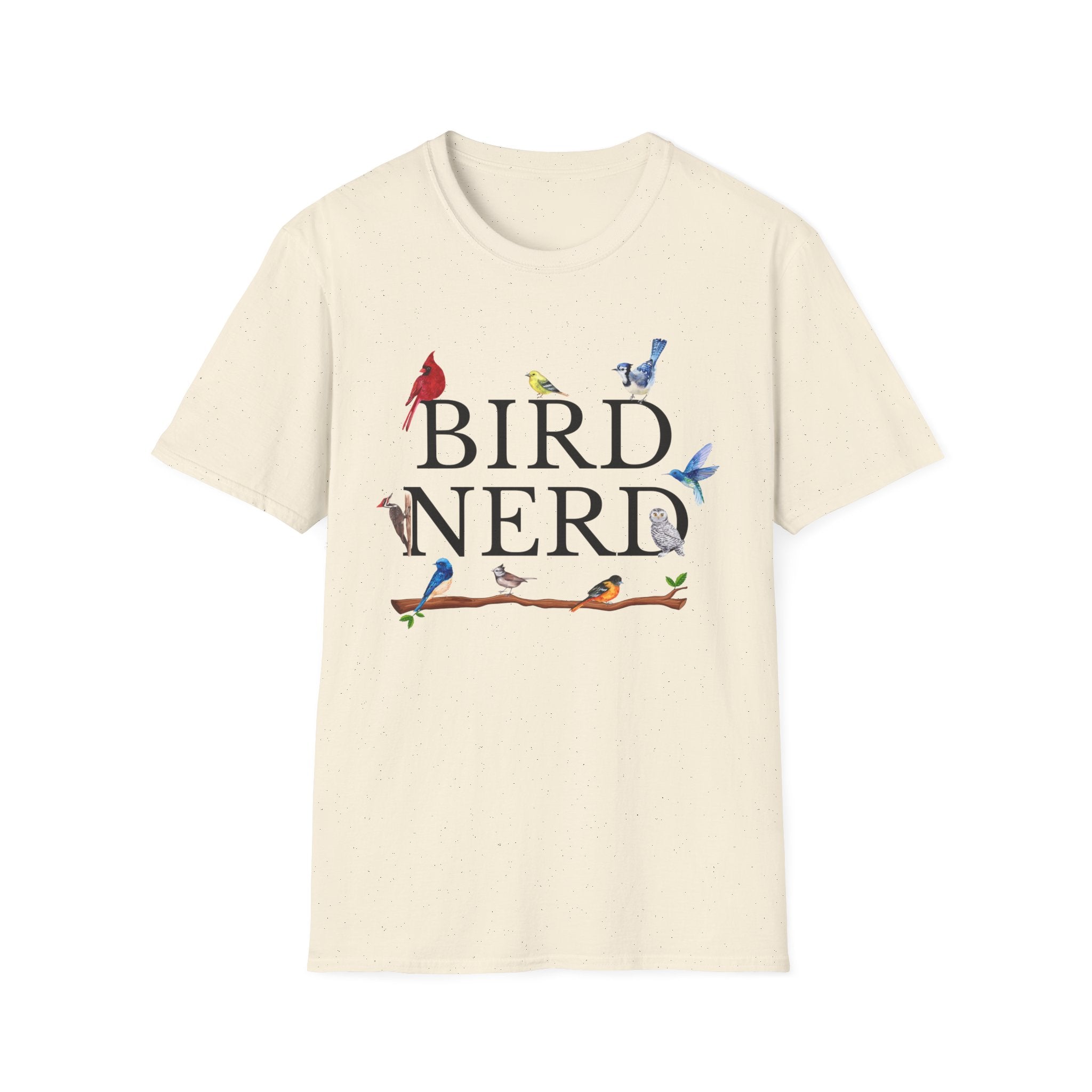 Wild at Heart Collection. Bird Nerd Birdwatching Crew Neck Tee | Gildan 64000 Nature Lover Shirt