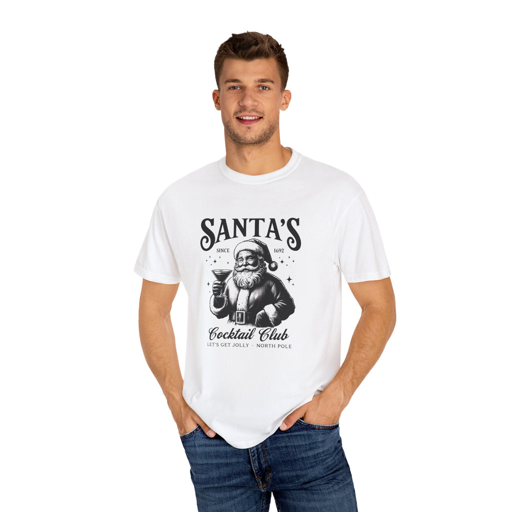 Holiday Moon. Unisex, Crew Neck, Short Sleeve, Graphic T-Shirt. Santa's Cocktail Club.