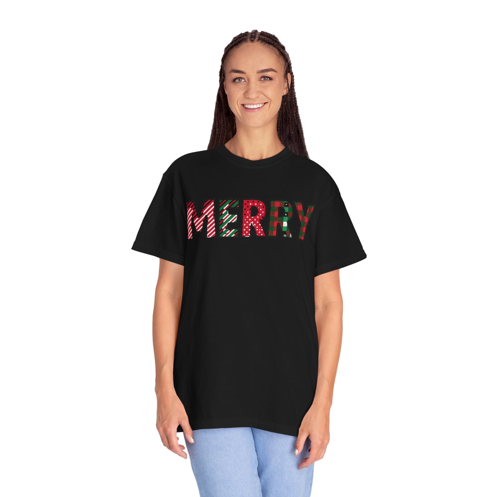 Holiday Moon. Unisex, Crew Neck, Short Sleeve, Graphic T-Shirt. Merry.