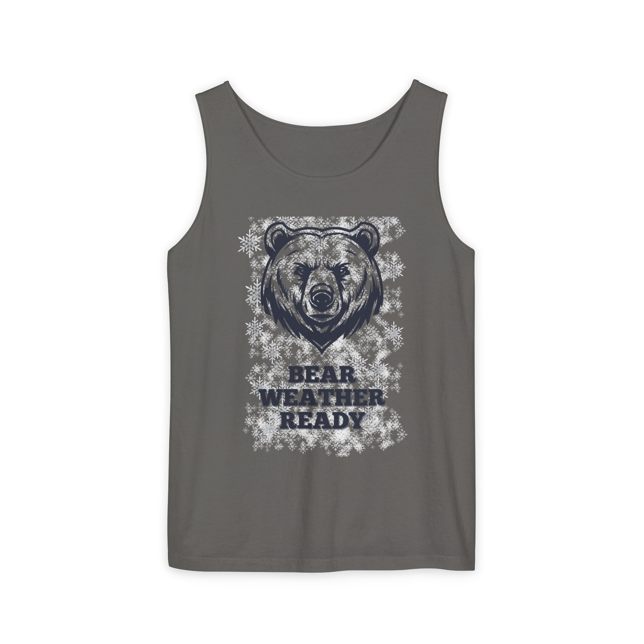 Sporty Soul. Unisex, Lightweight, Cotton, Graphic Tank. Bear Weather Ready.