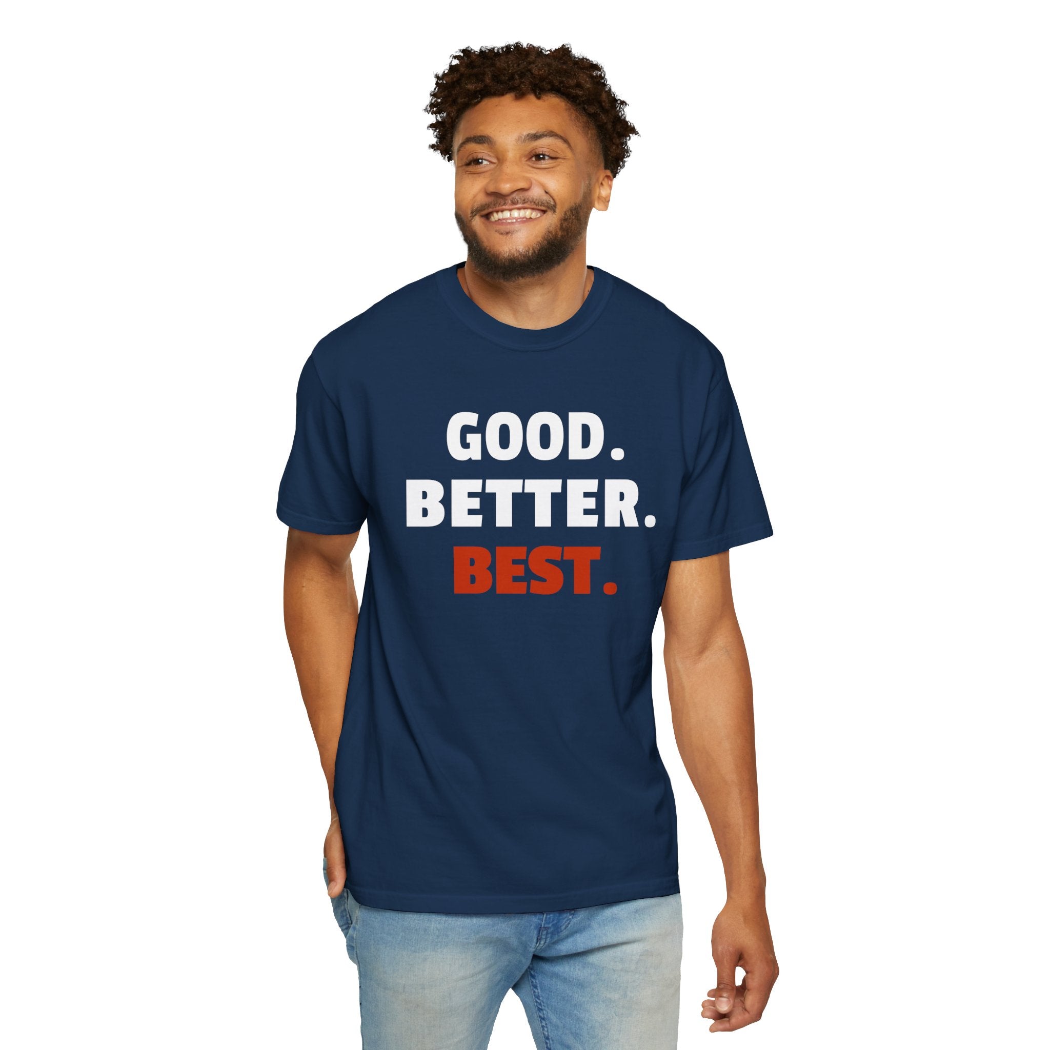 Sporty Soul.  Unisex/Mens, Crew Neck, Short Sleeve, Graphic T-Shirt. "Good. Better. Best."