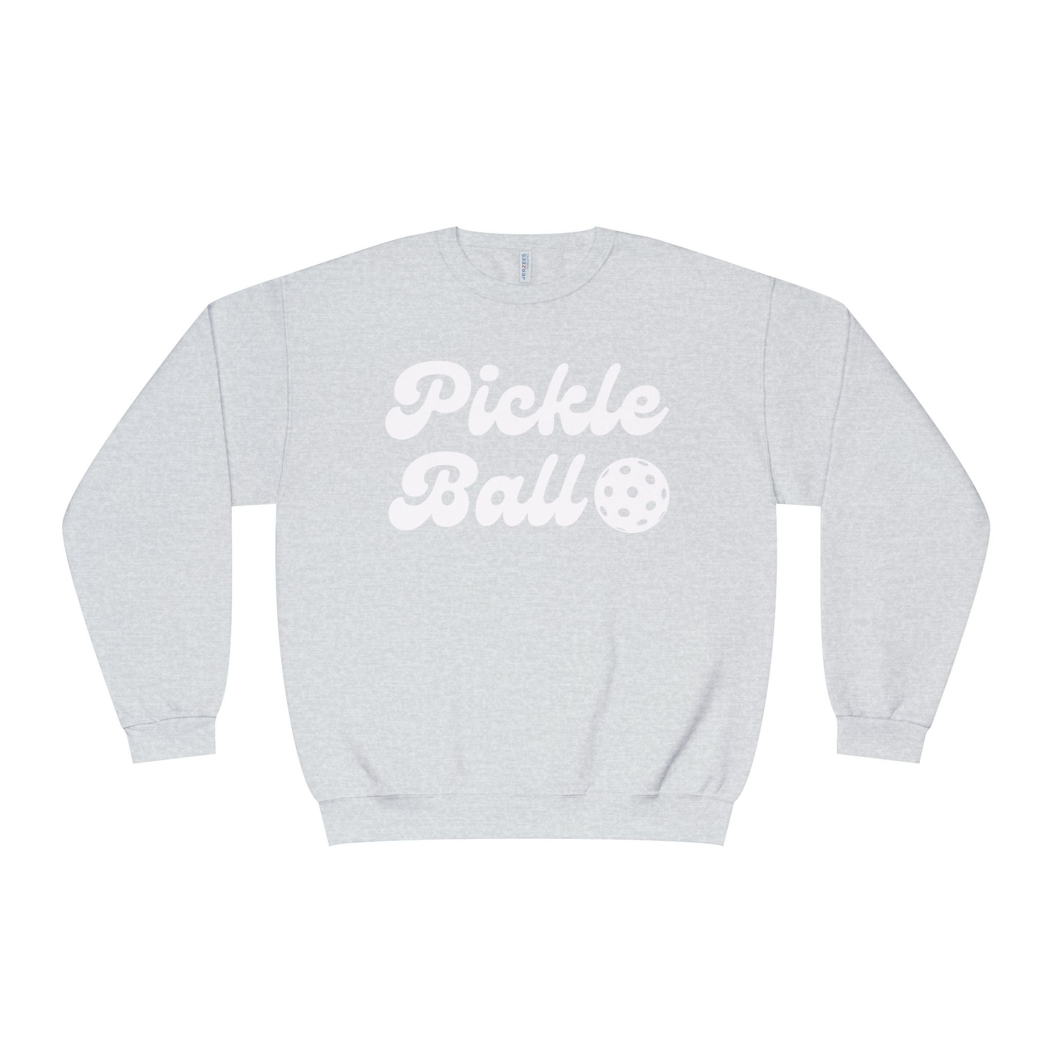 Pickleball. Ladies, Crew Neck, Medium-Heavy NuBlend fleece/cotton, Graphic Sweatshirt. Pickleball. 10 Colors to choose from.